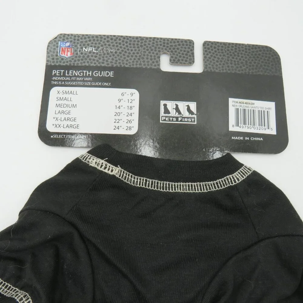 New Orleans Saints NFL Pet Dog Shirt Small Pets‎ First Football Tee Pet Wear